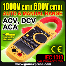 digital ac dc clamp meter multimeter capacitance ohm