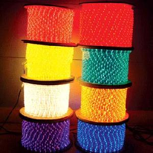 Single Color 2 Wire Round Rope Lighing Bulk Spools