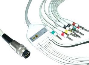 petas ecg cable 10 leads ronseda banana snap clip din3 0