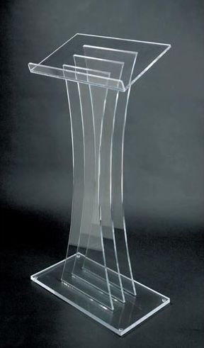 plexiglas lucite lectern