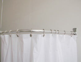 l shaped shower curtain rod