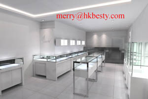 Shinny White Jewellery Display Showcases From Besty Hk Ltd