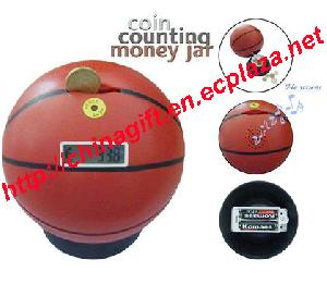 Digital Counting Basketball Coin Bank