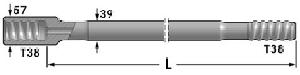 Round / Hexagonal Rod T38 Male / Female 3m