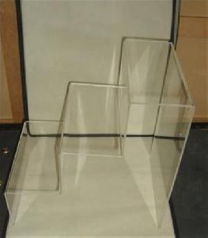 Acrylic Free Standing 3 Tier Counter Top Shoe Display