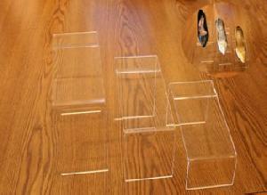 Table-top Beveled Edge Slant Shoe Risers 5mm Thick Acyclic