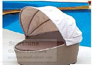 Outdoor Rattan Furniture Sunbed