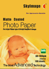 matte coated photo paper