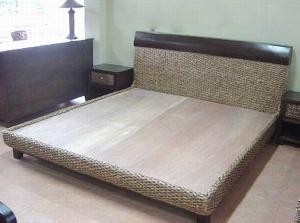 woven cirebon bed wicker rattan indoor furniture java indonesia