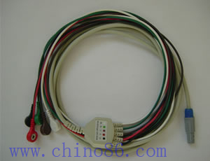 creative uno de tres piezas cable ecg plomo con conductor