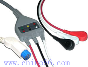 Datex Un Cable Ecg Tres Piezas De Plomo Y Cable Conductor