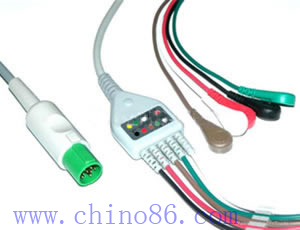 hellige una moneda de cinco cable ecg el plomo y conductor