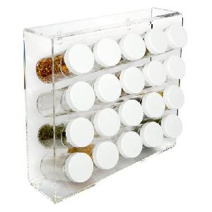 acrylic 20 bottle spice rack