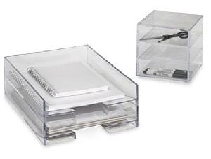 clear acrylic desk