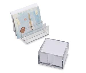 Clear Memo Block And Letter Rack