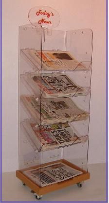 5-tier Acrylic Newspaper Display Stand