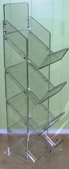 Acrylic 4 Tier Tabloid Newspaper Stand