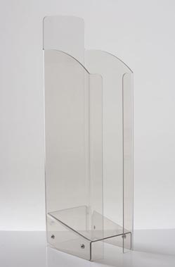 acrylic freestanding newspaper display stand