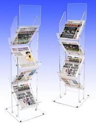 Double Sided Acrylic Newspaper Stand