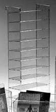 multi tiers acrylic magazine display shelf