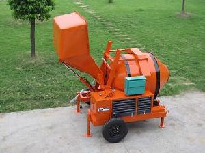 500litre Electric Concrete Mixer With Hydraulic Tipping / Concrete Mixer With Hopper