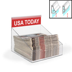 Acrylic Countertop Newspaper Display Rack