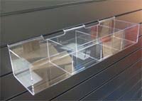 Acrylic Slatwall 4 Compartment Trough