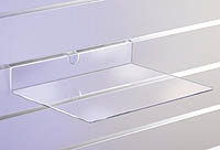 clear acrylic slat wall display shelf