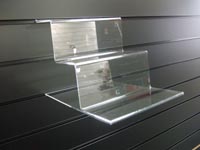 Slatwall 3 Step Acrylic Display Shelf