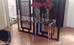 acrylic console table