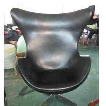 replica modern leather arne jacobsen egg chair