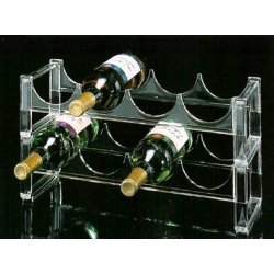 acrylic 2 tier wine display rack