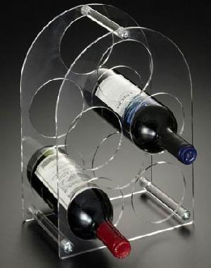 lucite wine rack