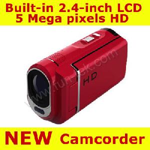 New Dv-120 8gb 5mp 4xzoom Hd Digital Video Camcorder Camera 2.4inch Tft Lcd Red Odm / Oem Welcome