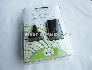 3600mah Battery Pack And Chargeable Cable For Xbox 360 Black