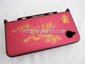 Protective Plastic Case With Aluminum Cover And Cartoon For Ndsi Ll / Xl Reb