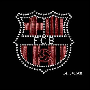 fc barcelona logo rhinestone motif