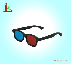 plastic cyan 3d glassess