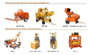 block machine concrete mixer