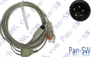 Hp One Piece Three Lead Ecg Cable Five Pins