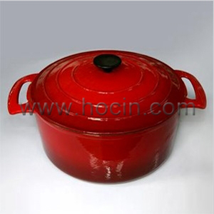 Round Covered Casserole In Red