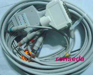 Fukuda Denshi Ecg / Ekg Cable With 10 Leads Fx3010 / 2111