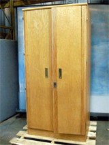 Light Oak Wooden Wardrobes, Stock# 3317-1609