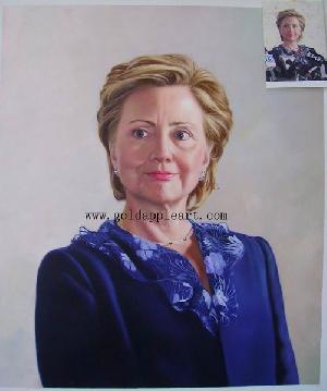 oil painting portrait hillary clinton portraits