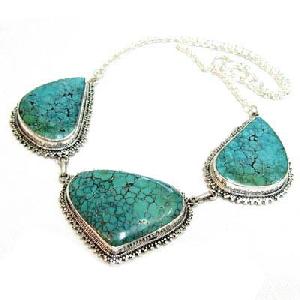 Tibetan Handmade Turquoise Silver Necklace