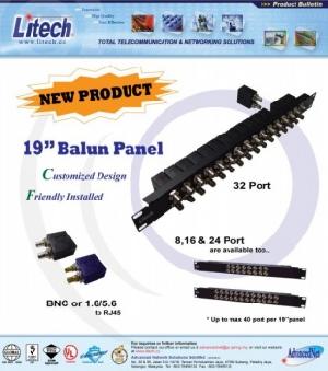 19 Inch Balun Panel