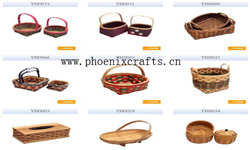 Sell Baskets, Basketware, Wickerwork, Basketry, Box, Tray, Bamboo Baskets, Rattan Baskets, Steel Wir