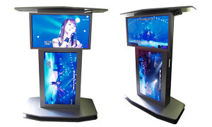 32inch 42inch dual screen floor standing digital lcd advertising display