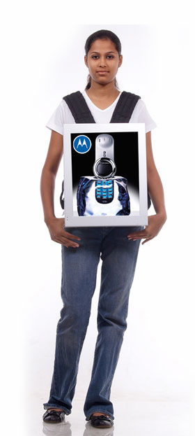 lcd screen backpack advertising