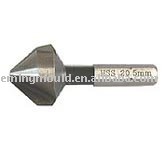 Hss 3 Fluted Countersinks Din335c, 1 / 4 Hex Shank